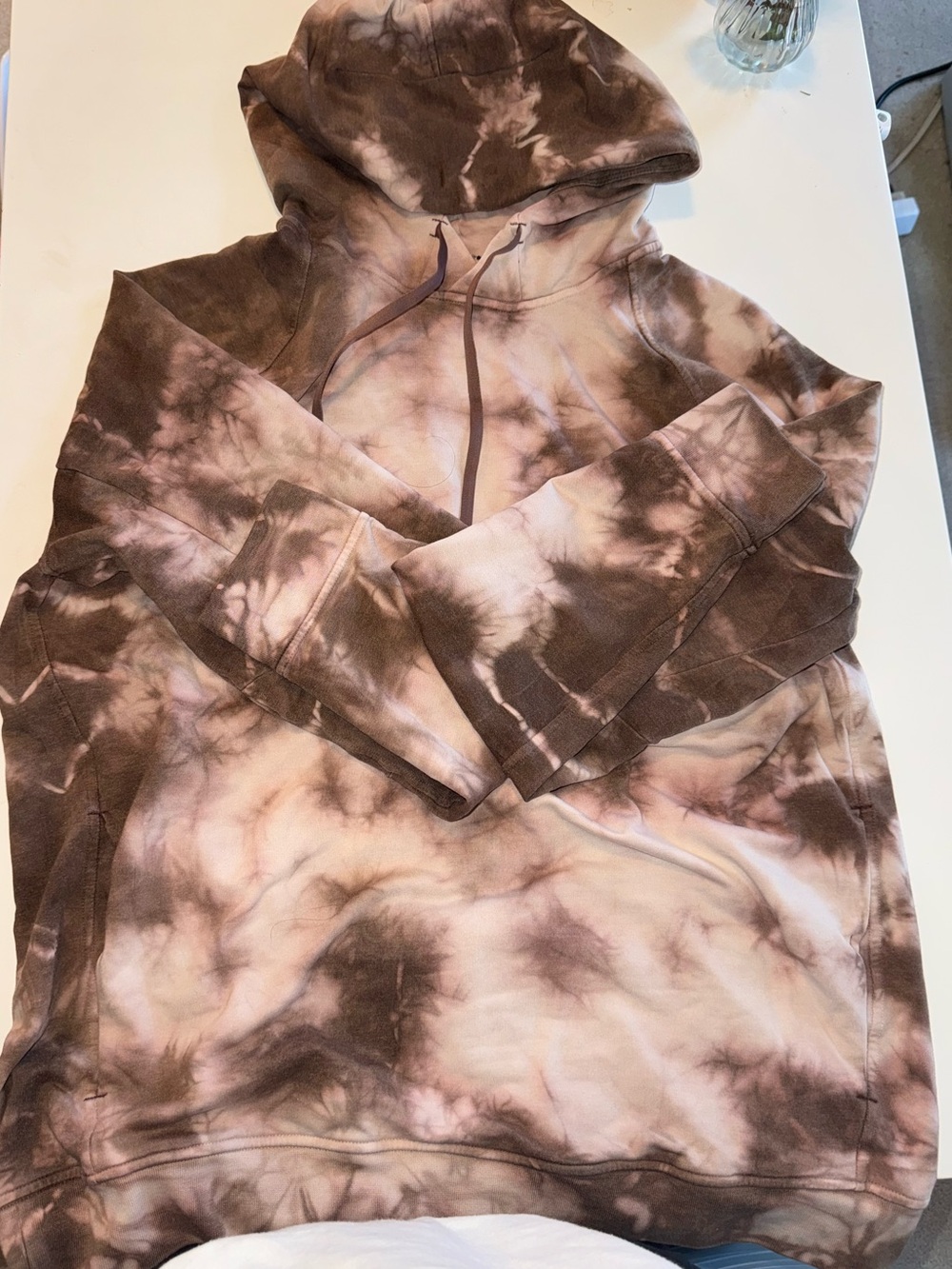 lululemon athletica Brown & Cream Tie-Dye Hoodie